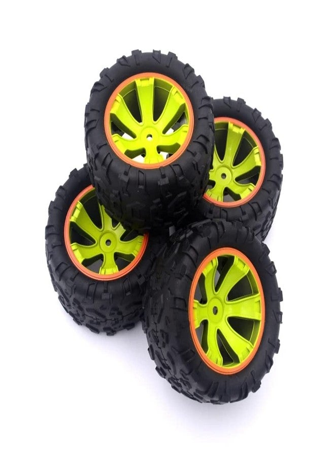 KingVal Replacement 2PCS Left + 2PCS Right Tire Tyre Wheel RC Parts Compatible with WLtoys 144002 RC Car - Image 1